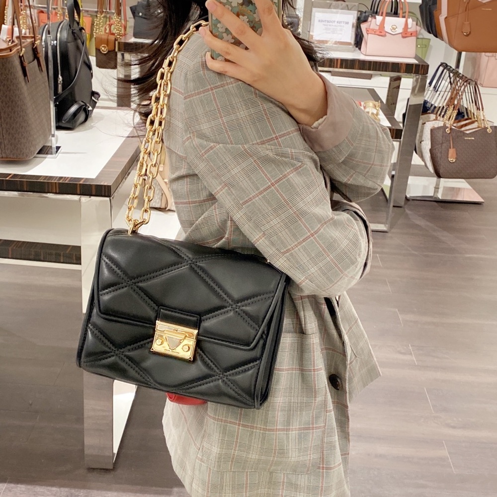 Michael Kors Serena Medium Flap Shoulder Bag - Picture 7 of 10